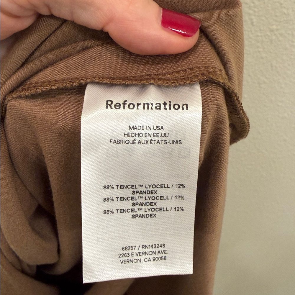 Reformation Jana Knit Dress in Nutty Brown - size Large - $128 MSRP - Picture 5 of 5